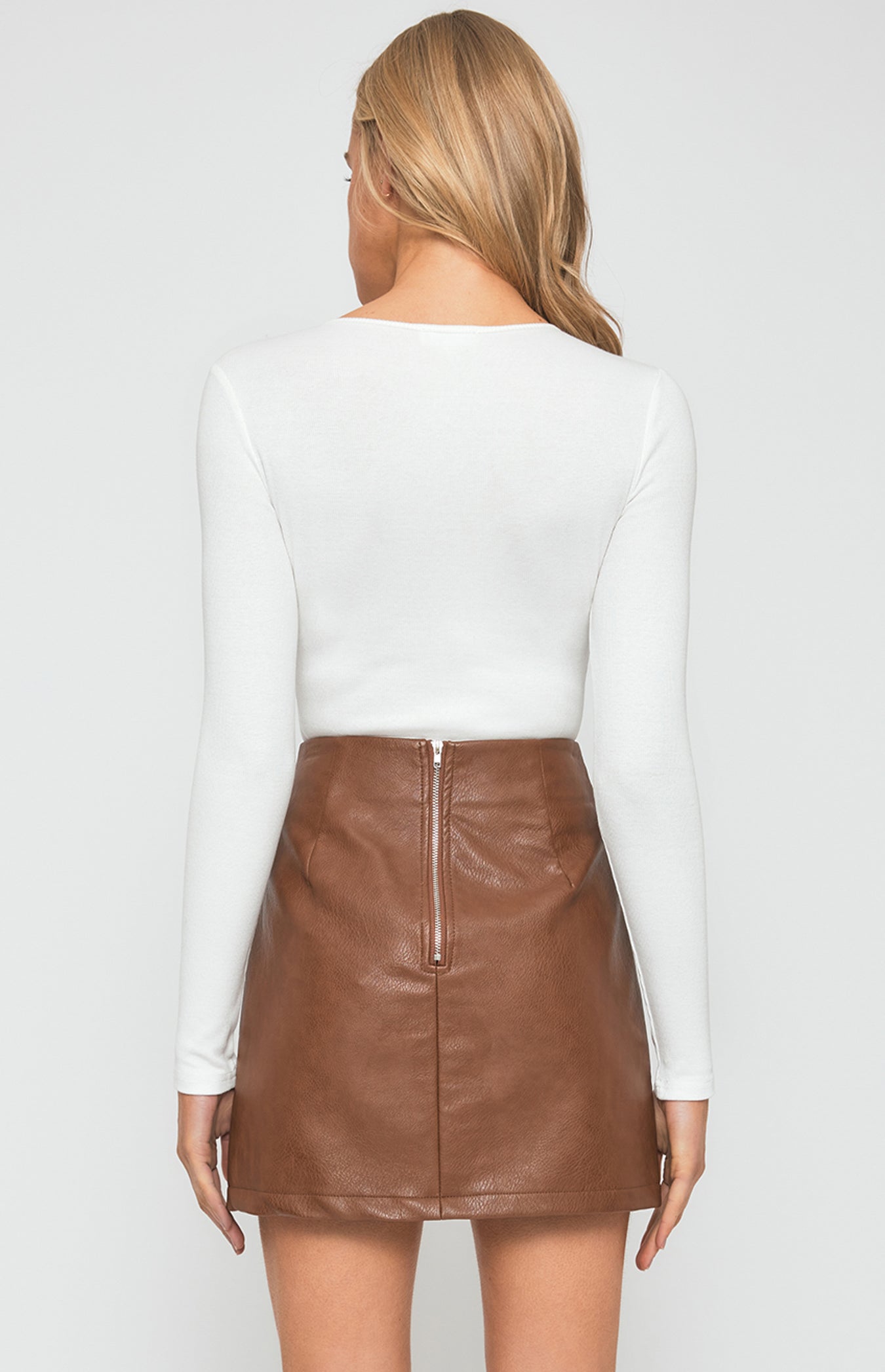 MONICA TOP - WHITE LONG SLEEVE TOP